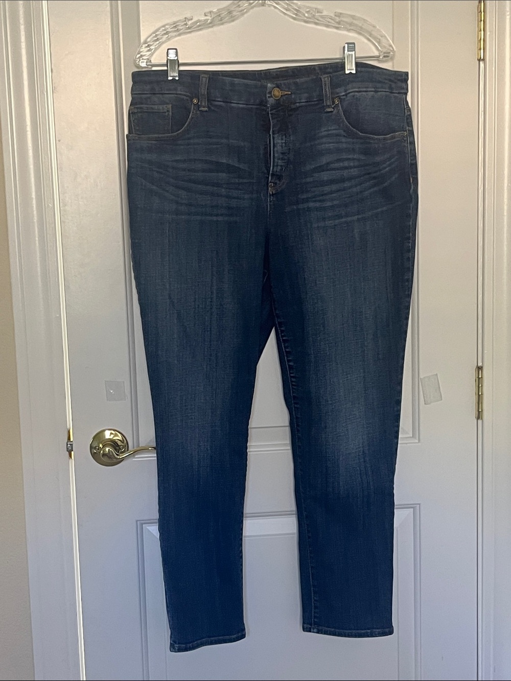 Chico's So Slimming Girlfriend Ankle Jeans Dark Blue sz 2.5 16